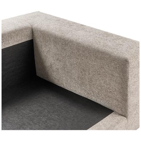 Divano 3 Posti Glorvika Ii Tessuto Tortora - Foto 8