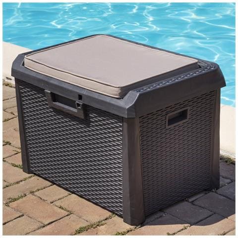 Baule 75x50x50 Cassapanca Multiuso Santorini Plus Compact Resina - Foto 1