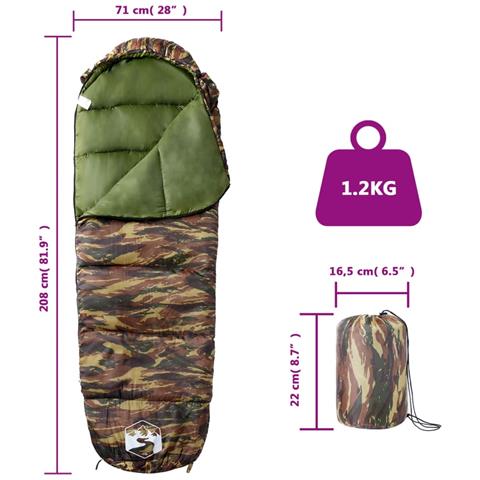 Sacco A Pelo Mummia Da Campeggio Per Adulti 3 Stagioni - Foto 5