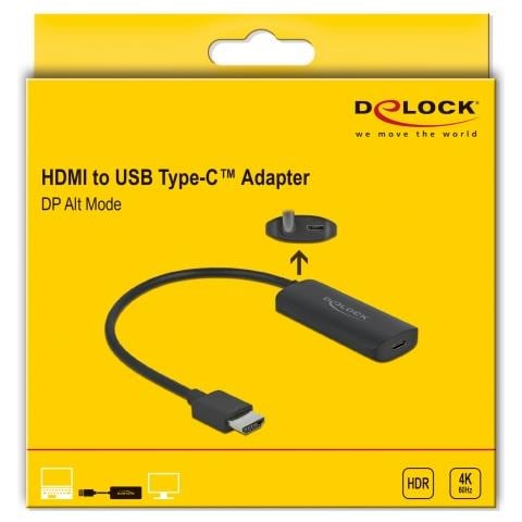 Adattatore HDMI-A maschio a USB Type-C femmina (DP Alt Mode) 4K 60 Hz - Foto 5