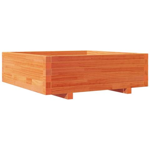 Fioriera Giardino Marrone Cera 80x80x26,5cm Legno Massello Pino - Foto 2