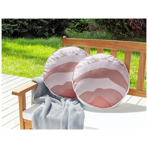 Set Di 2 Cuscini Campei 40 X 40 Cm Astratto Rosa - Foto 1