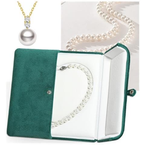 Elegante Scatola Per Collana Di Perle A Forma Di Cuore Darkgreen - Foto 2