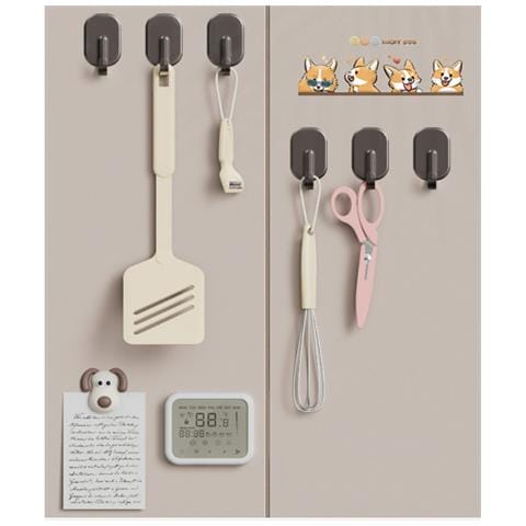 Confezione Da 2 Ganci Magnetici Per Frigorifero, Ganci Laterali Magnetici Resistenti - Foto 2