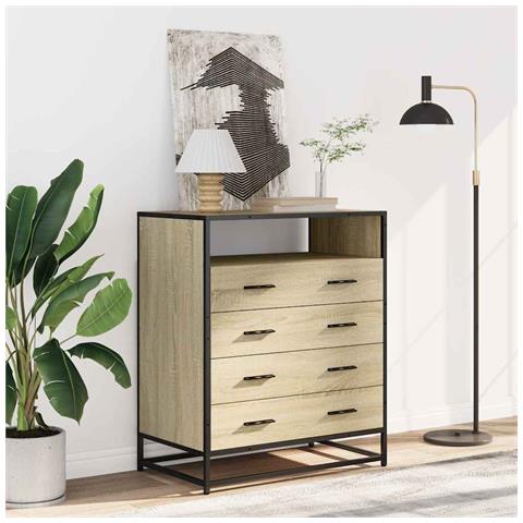 Cassettiera Rovere Sonoma 70x41x83,5 cm in Legno Multistrato - Foto 2