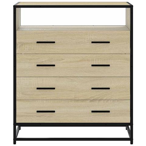 Cassettiera Rovere Sonoma 70x41x83,5 cm in Legno Multistrato - Foto 10