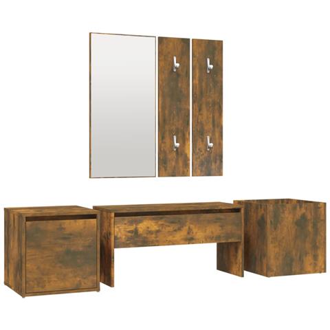 Set Di Mobili Da Corridoio Rovere Fumo In Legno Multistrato - Foto 2