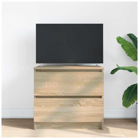 Mobile Porta Tv Rovere Sonoma 60x35x54 Cm In Legno Multistrato - Foto 3