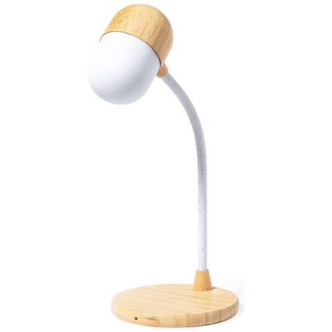 Dam Lampada Caricabatterie Multifunzione 14 Led. Flessibile. 3 Posizioni Luminose. Intensità Della Luce Regolabile. Connessione Bluetooth. Potenza Sonora 3w. Connessione Usb. Senza Fili 10w 12x32x12 Cm. Colore Del Legno - Foto 7