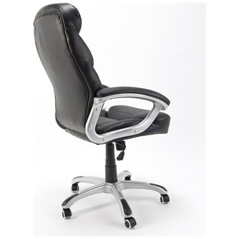 Poltrona Presidenziale Ergonomica In Ecopelle Da Ufficio Studio Modello Excelsior - Foto 3