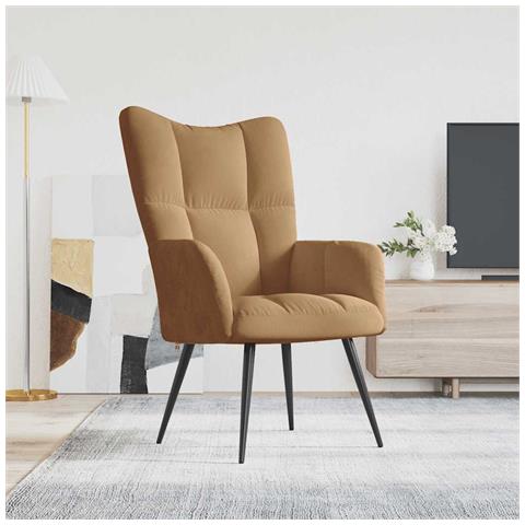 Lusso Casadino -  Poltrona Relax Marrone In Velluto - Foto 8