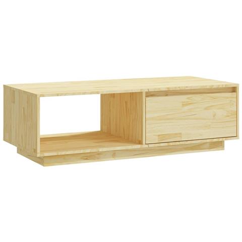 Lusso Casadino -  Tavolino Da Salotto 110x50x33,5 Cm In Legno Massello Di Pino - Foto 1
