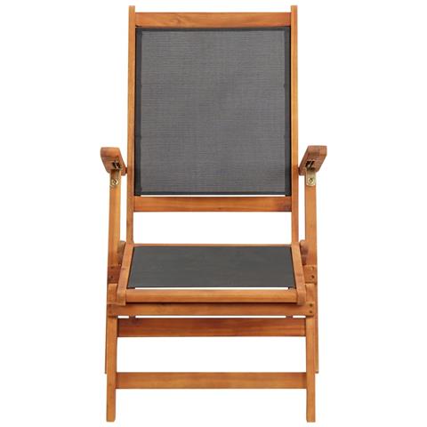 Lusso Casadino -  Sedia A Sdraio Da Esterno In Massello Di Acacia E Textilene - Foto 1