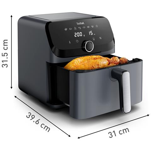 Easy Fry Mega EY855BE0 friggitrice Singolo 7,5 L Indipendente 2020 W Friggitrice ad aria calda Grigio - Foto 2