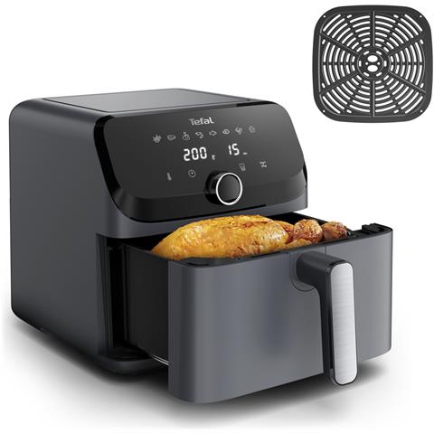 Easy Fry Mega EY855BE0 friggitrice Singolo 7,5 L Indipendente 2020 W Friggitrice ad aria calda Grigio - Foto 1