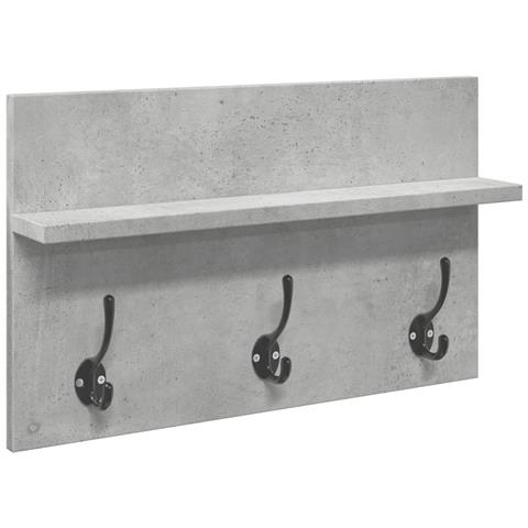 Set Mobili da Ingresso 4 pz Grigio Cemento in Legno Multistrato - Foto 9