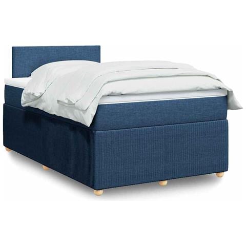 Giroletto a Molle con Materasso Blu 120x190 cm in Tessuto - Foto 2