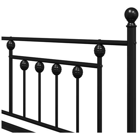 Struttura Letto Giorno con Letto Estraibile Nera 107x203 cm Acciaio - Foto 9