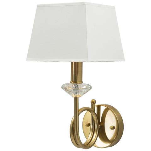 Lampada A Parete Mf910 - Bianco - Tessuto - 18x24x40 Cm - Foto 1