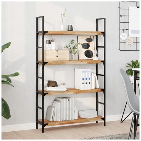 Mensole Da Parete 4 Pz 100x20x4 Cm Legno Acacia Rifinito A Olio - Foto 8