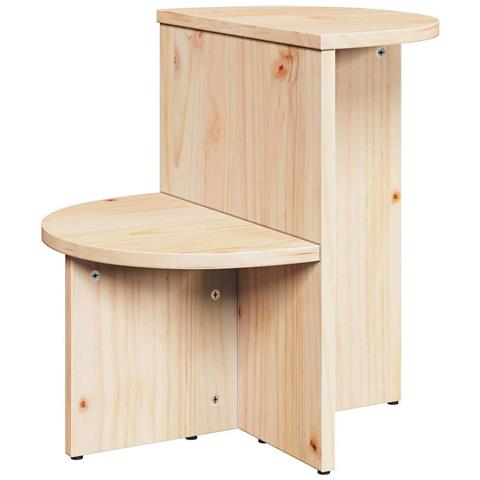 Tavolo laterale Naturale 50 x 40 x 50 cm Legno di pino massello - Foto 1