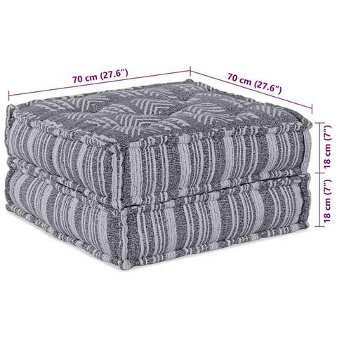 Cuscino Grigio 70 x 70 x 36 cm Poliestere - Foto 8