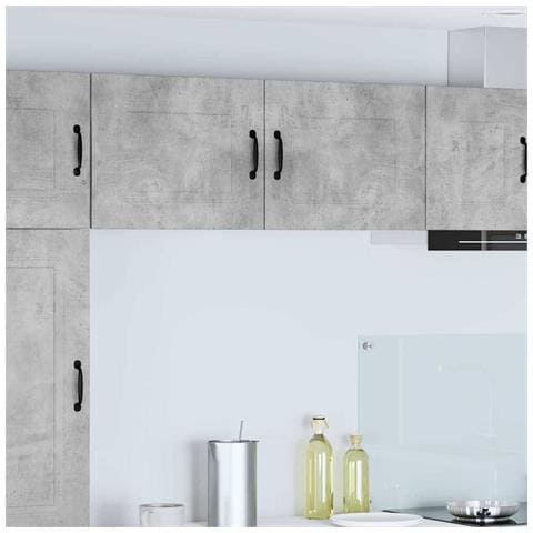 Pensile cucina con porta 2 pcs Grigio cemento 50 x 31 x 40 cm - Foto 2