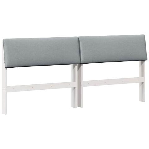 Testiera imbottita Grigio chiaro 180 cm Pino massello - Foto 1