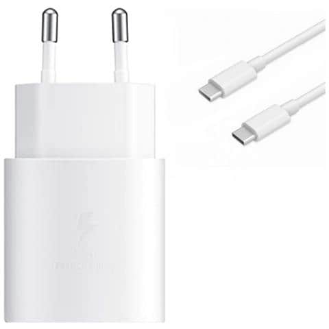 Caricabatterie Fast Charging Originale Rapido Casa Usb-c Type C Ep-ta800 25w White - Foto 2