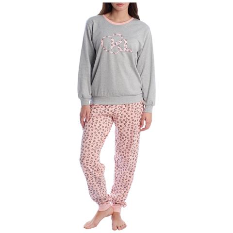 Pigiama Da Donna In Cotone A Maniche Lunghe Klp1 - Foto 1