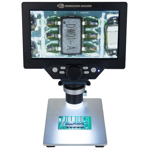 Mikroscopio Digitale Lcd 7"" Nanozoom Ax1200 - Ingrandimento 1200x | 12mp | Full Hd 1080p | Led | Usb | Microsd | Treppiede In Alluminio - Foto 8