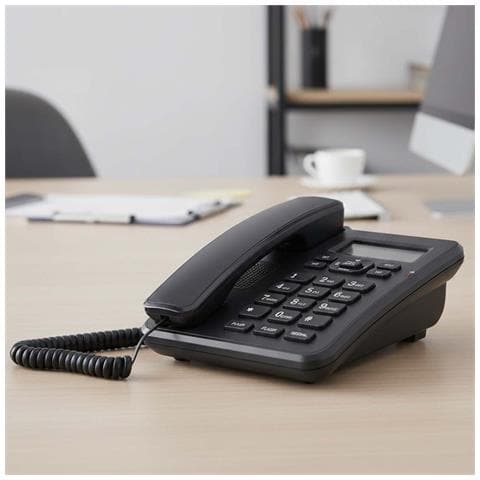 Telefono Fisso Con Filo Con Altoparlante / Composizione Rapida / Display Lcd - Foto 2
