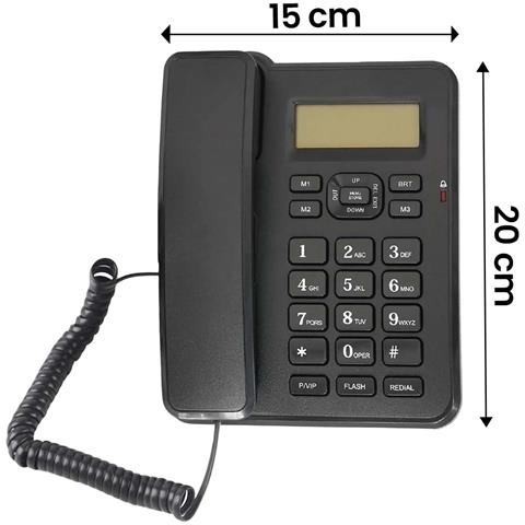 Telefono Fisso Con Filo Con Altoparlante / Composizione Rapida / Display Lcd - Foto 4