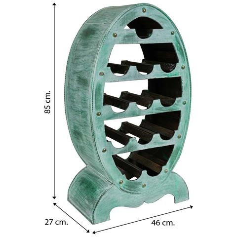 Portabottiglie In Legno Blu 46x27x85h - Foto 8