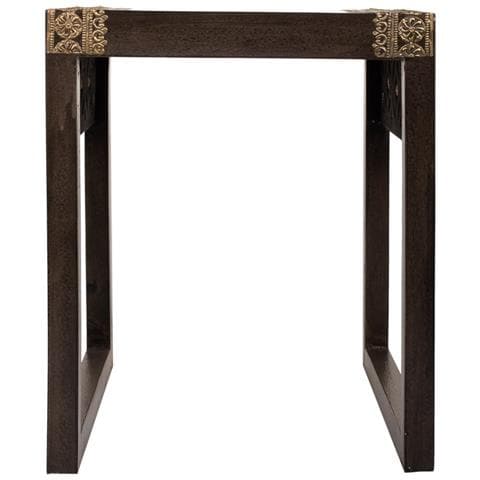 Tavolo In Legno E Metallo Grigio 35x40x43 H - Foto 2