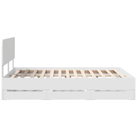 Struttura del letto Bianco 160 x 200 cm Legno Ingegnerizzato - Foto 9