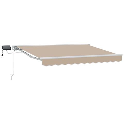Cornice per Tenda Manuale con LED Beige e Bianco 3,5 x 2,5 m - Foto 1