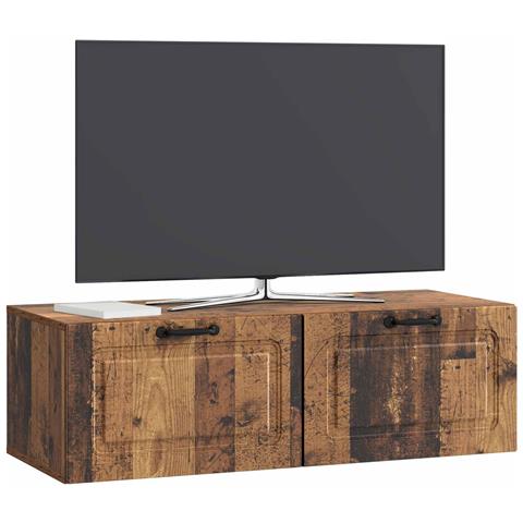 Mobile Porta TV da Muro Legno antico 98 x 41 x 30 cm - Foto 2
