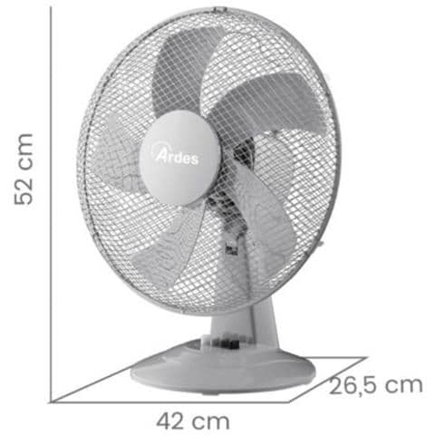 Ventilatore da tavolo ""STEELO 40G"" diametro 40 cm 50 W AR5ST40G - Foto 3