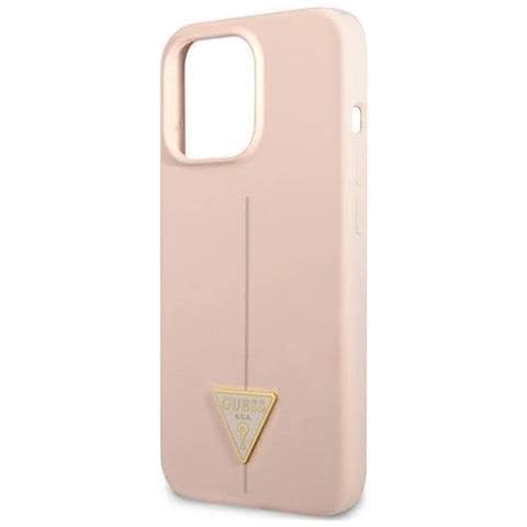 Guess Guhcp13xsltgp Custodia Per Iphone 13 Pro Max 6,7 Rosa /rosa In Silicone A Forma Di Triangolo - Foto 1