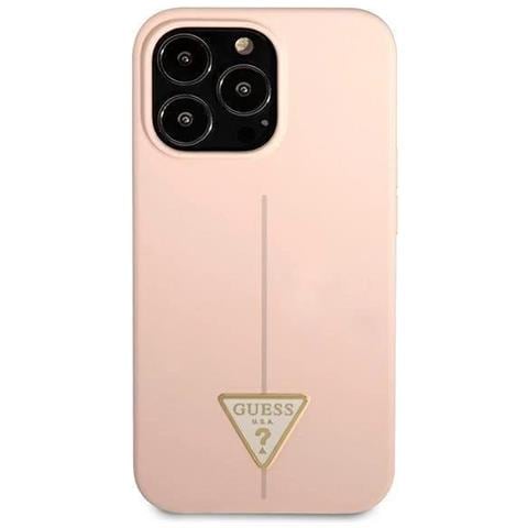Guess Guhcp13xsltgp Custodia Per Iphone 13 Pro Max 6,7 Rosa /rosa In Silicone A Forma Di Triangolo - Foto 7