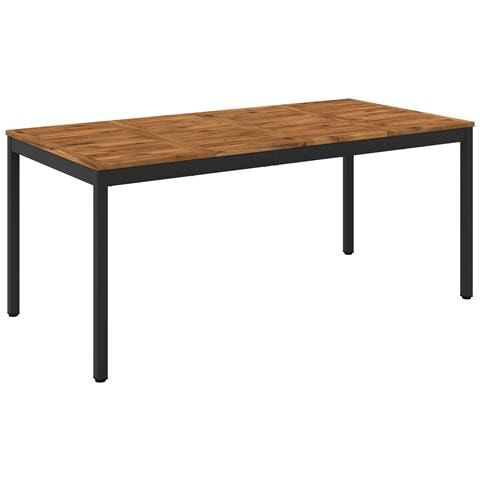 Tavolo da cena da giardino Naturale e Nero 147 x 88,5 x 75 cm - Foto 1