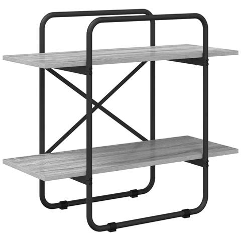 Libreria 2 livelli 80 x 35 x 70 cm PB Sonoma grigio - Foto 1