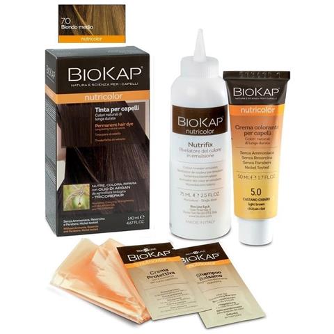 Biokap Nutricolor 7,0 Biondo Medio Tinta Tubo + Flacone - Foto 1