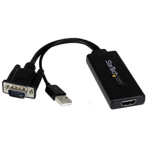 Adattatore Convertitore VGA a HDMI con supporto Audio via USB - Cavo Convertitore Portatile VGA a HDMI - 1080p - Foto 1