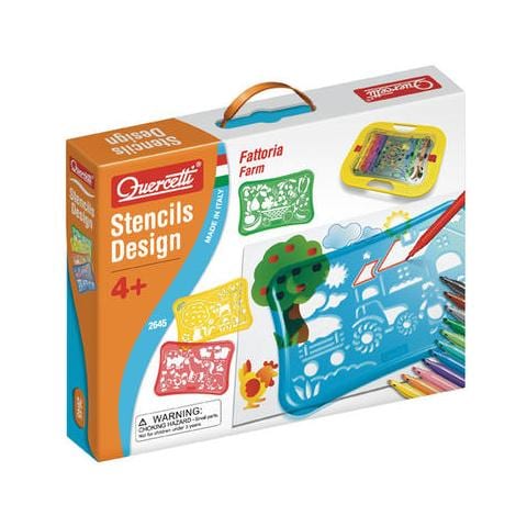 Stencil Design Farm Valigia con 4 Stencil con Matite e Modelli - Foto 1