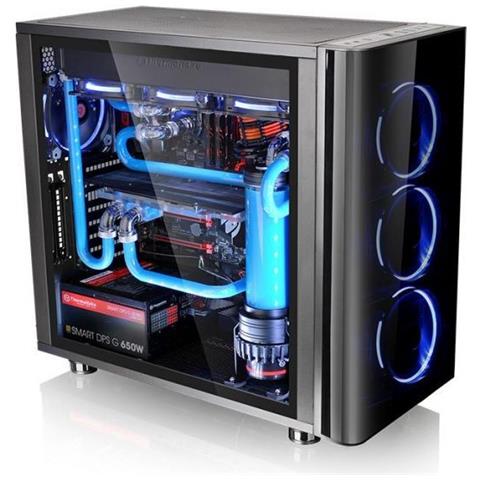 Case View 31Tempered Glass Edition Middle Tower ATX / Micro-ATX / Mini-ITX 2 Porte USB 3.0 (Finestrato)  - Foto 10