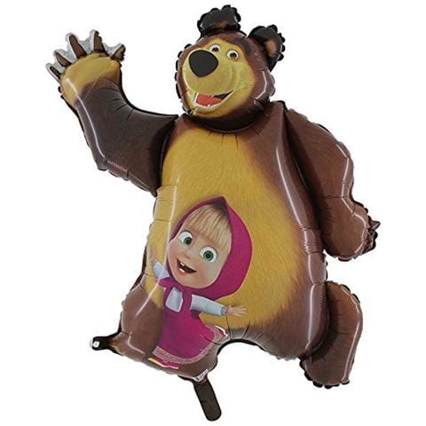 Pallone Sgonfio - Gonfiabile A Elio Masha E Orso Novita'- Cm 90 Circa - Foto 1