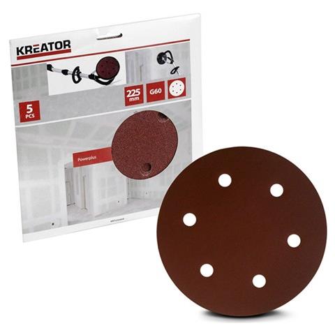 5 Dischi Abrasivi Da Muro Per Levigatrice Professionale Grammatura 180 Krt232008 - Foto 2