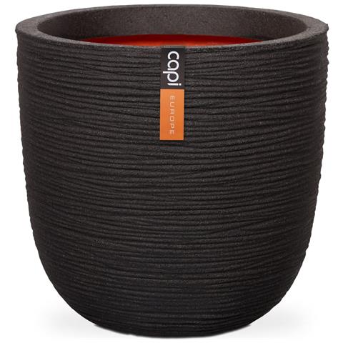 Fioriera Nature Rib Rotonda 43x41 cm Nera KBLR933 - Foto 1